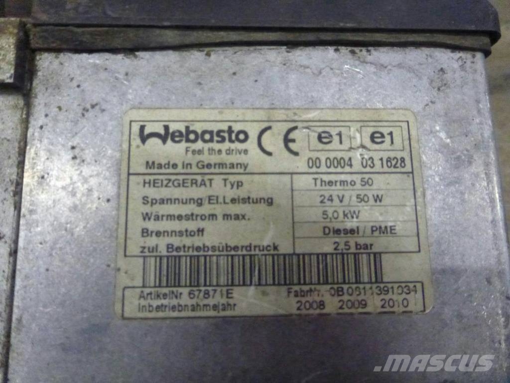Webasto Thermo 50 Dieselvärmare Radiátory