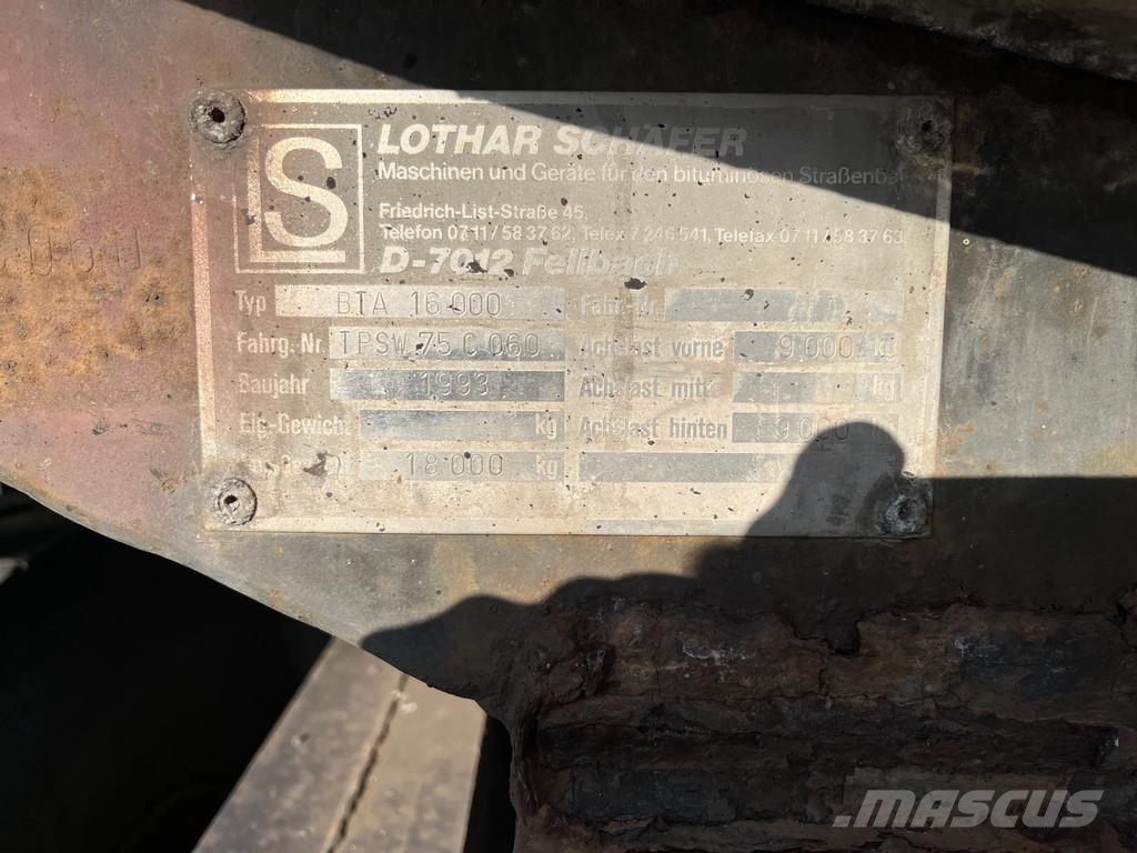 Schafer BTA, 1600 Tank-/ Bitumenanhänger Reboques de cisternas
