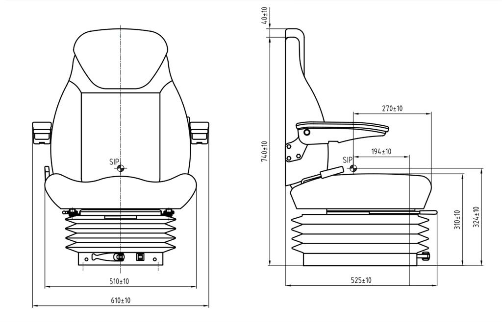 United Seats CS 85 - C1 Tractor Seat/Chauffeurs stoel 驾驶室与内部