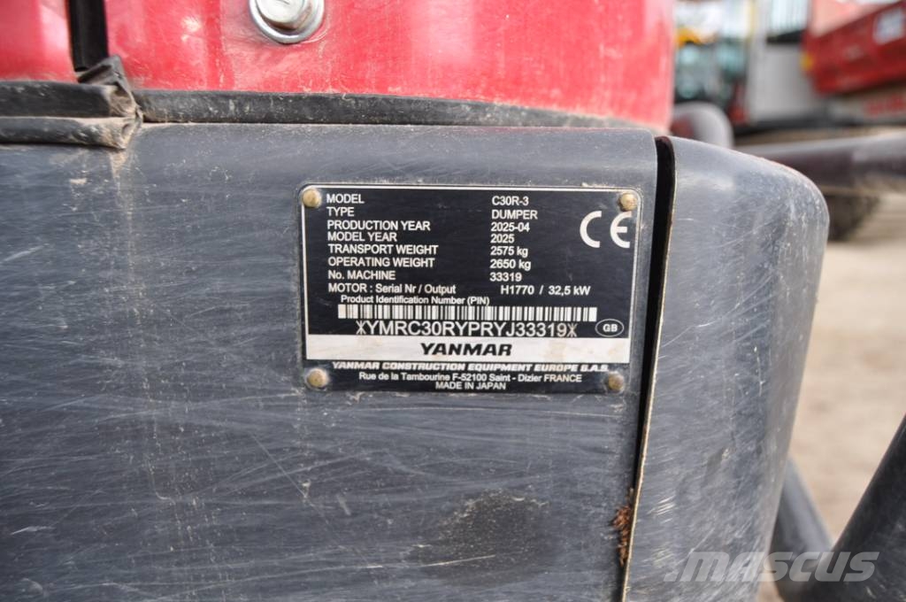 Yanmar C 30 R-3 Tracked dumpers