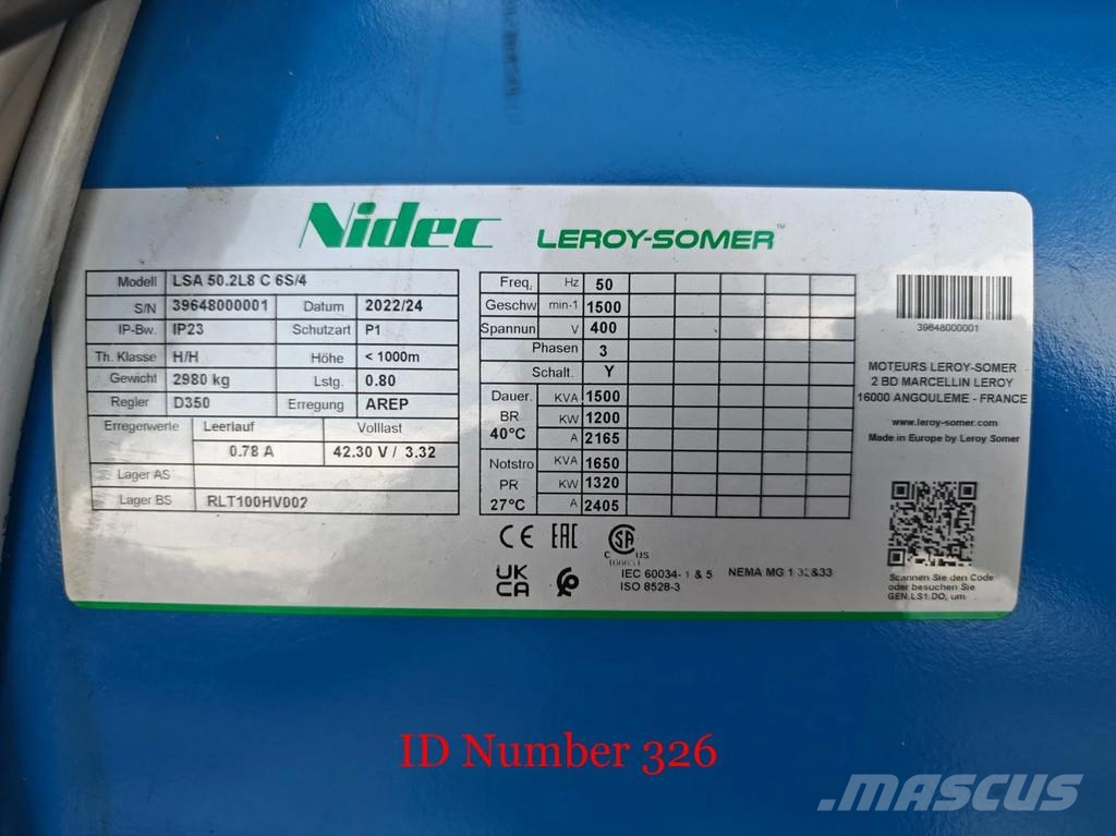 Perkins 4012-46TAG2A V12 1500 KVA Unused! Diesel Generatoren