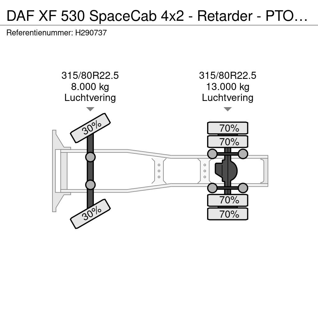 DAF XF 530 SpaceCab 4x2 - Retarder - PTO/Hydraulic - F Tahače