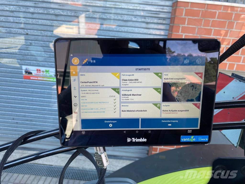 CLAAS Axion 850 Cmatic CIS+ mit GFX 750 und NAV 900 RTK Traktori