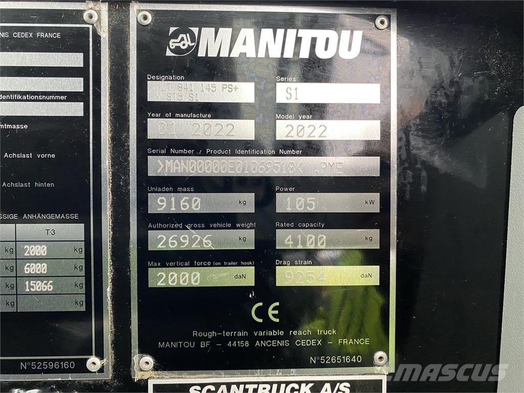 Manitou MLT841-145PS+ ELITE ST5 Manipuladores telescópicos para a agricultura