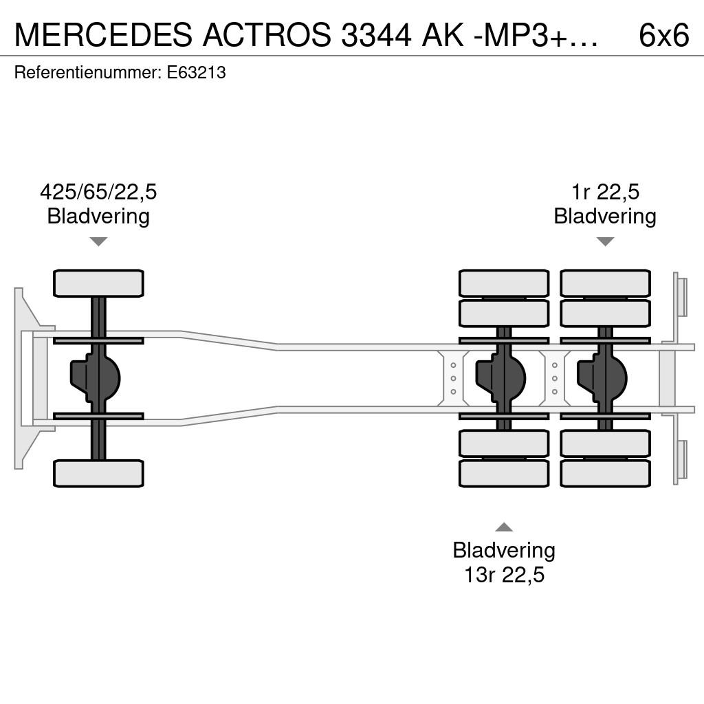 Mercedes-Benz ACTROS 3344 AK -MP3+HMF 1643 Z2 Bañeras basculantes usadas