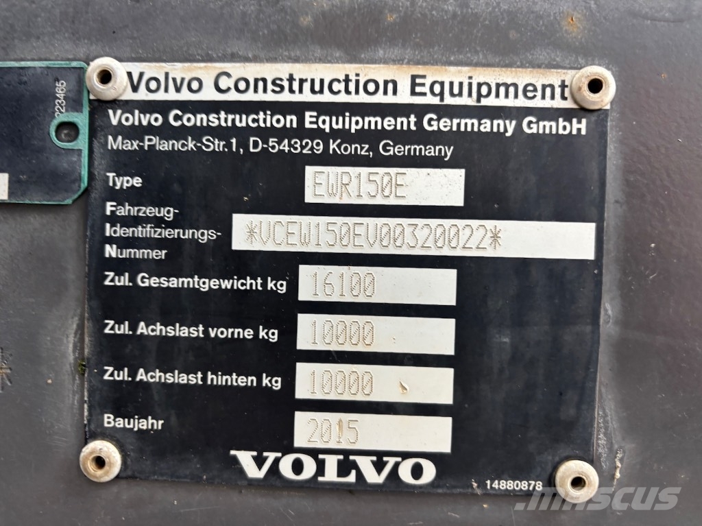 Volvo EWR 150 E - EWR150 - EWR150E - EWR 170 E 140 160 Escavadeiras de rodas