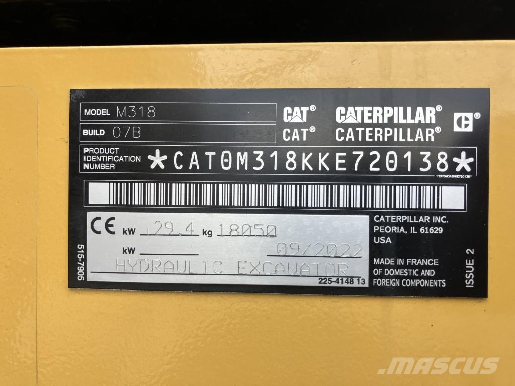CAT M318 Ratasekskavaatorid