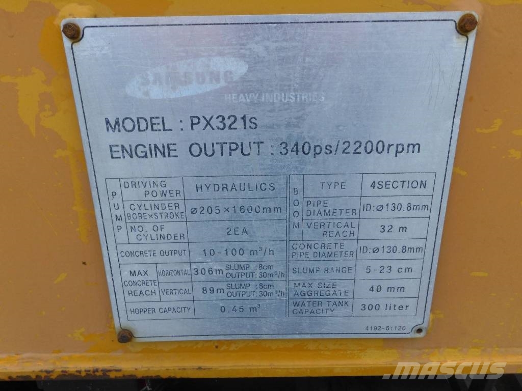 Samsung PX321S Бетонопомпи
