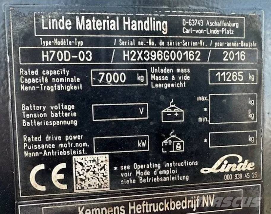 Linde H 70 D-3 Chariots diesel