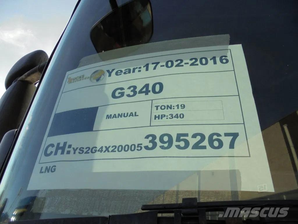Scania G 340 + Euro 6 + LNG + Manual+BDF شاحنات بمقصورة وهيكل