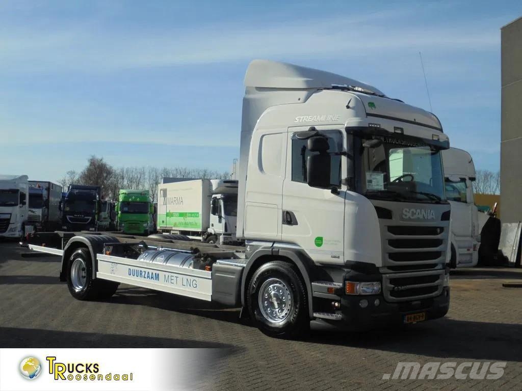 Scania G 340 + Euro 6 + LNG + Manual+BDF شاحنات بمقصورة وهيكل