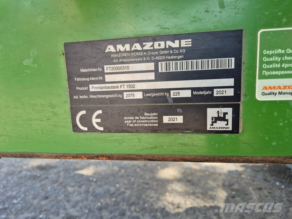 Amazone UF2002 + FT 1502 Pulverizadores montados