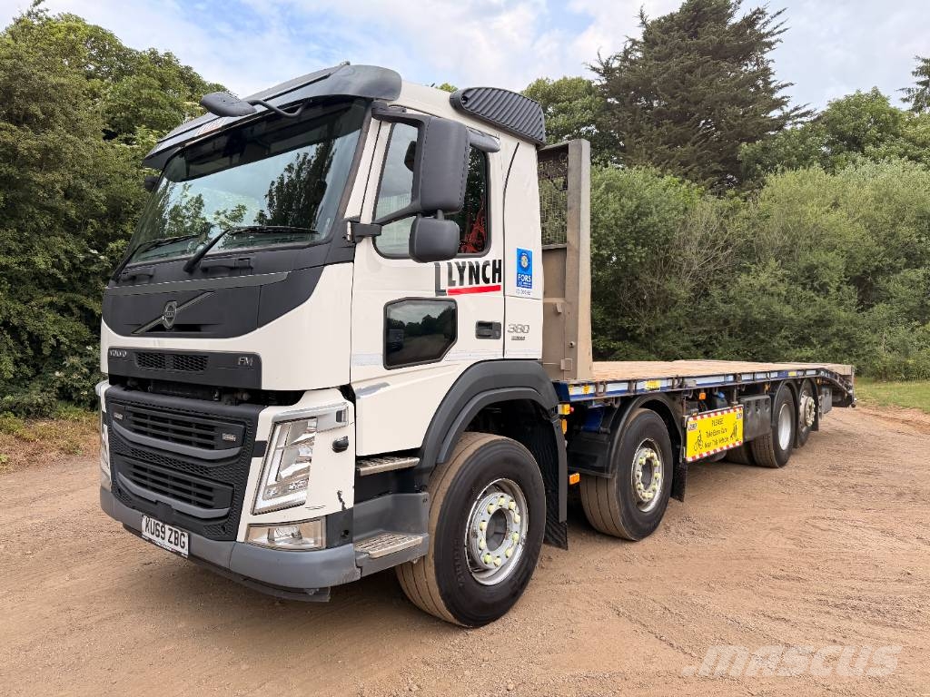 Volvo FM 380 8 X 2 Beavertail Flatbed Cheesewedge Camiones de superficie plana/cabrestantes