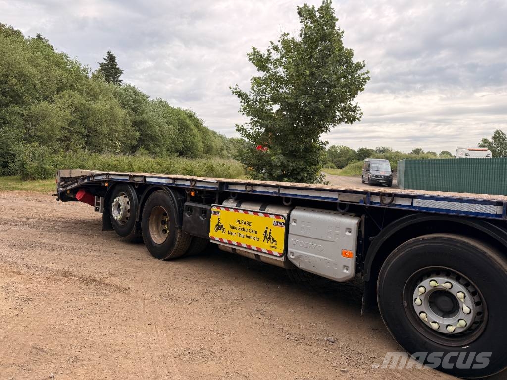Volvo FM 380 8 X 2 Beavertail Flatbed Cheesewedge Camiones de superficie plana/cabrestantes
