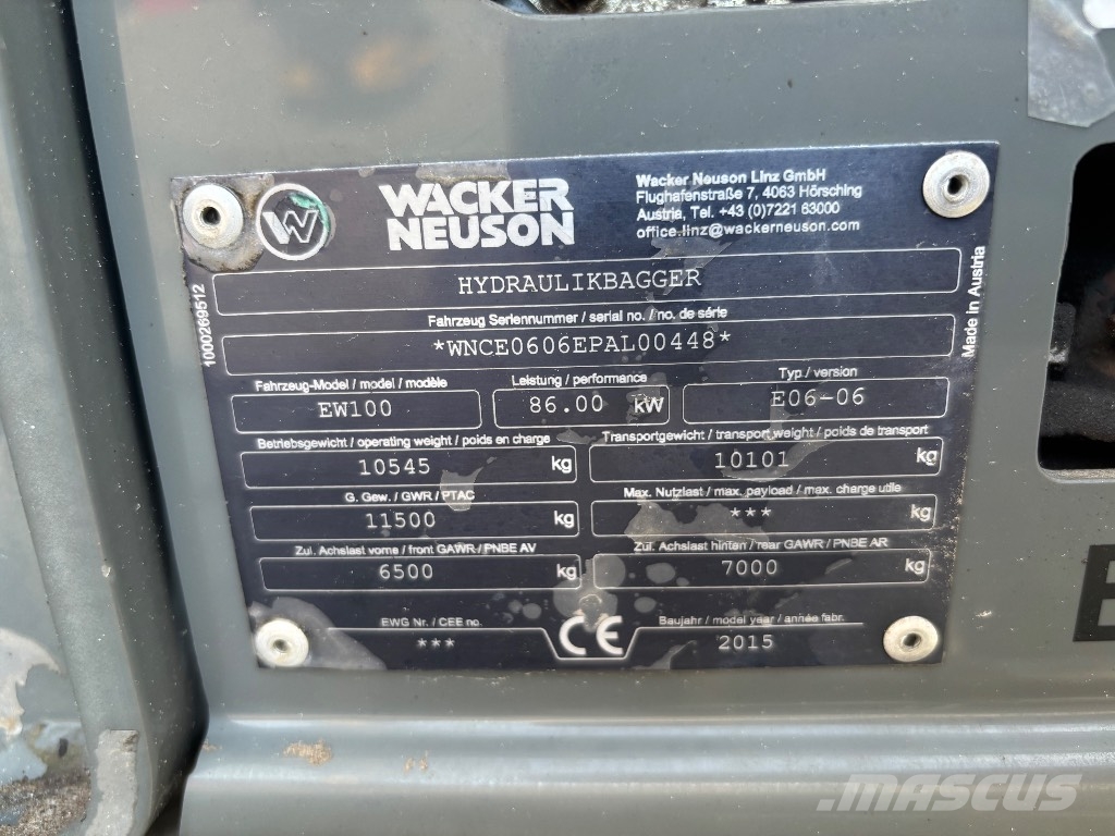 Wacker Neuson EW 100 / Engcon, Rasvari, Lämmitin Mobilbagger