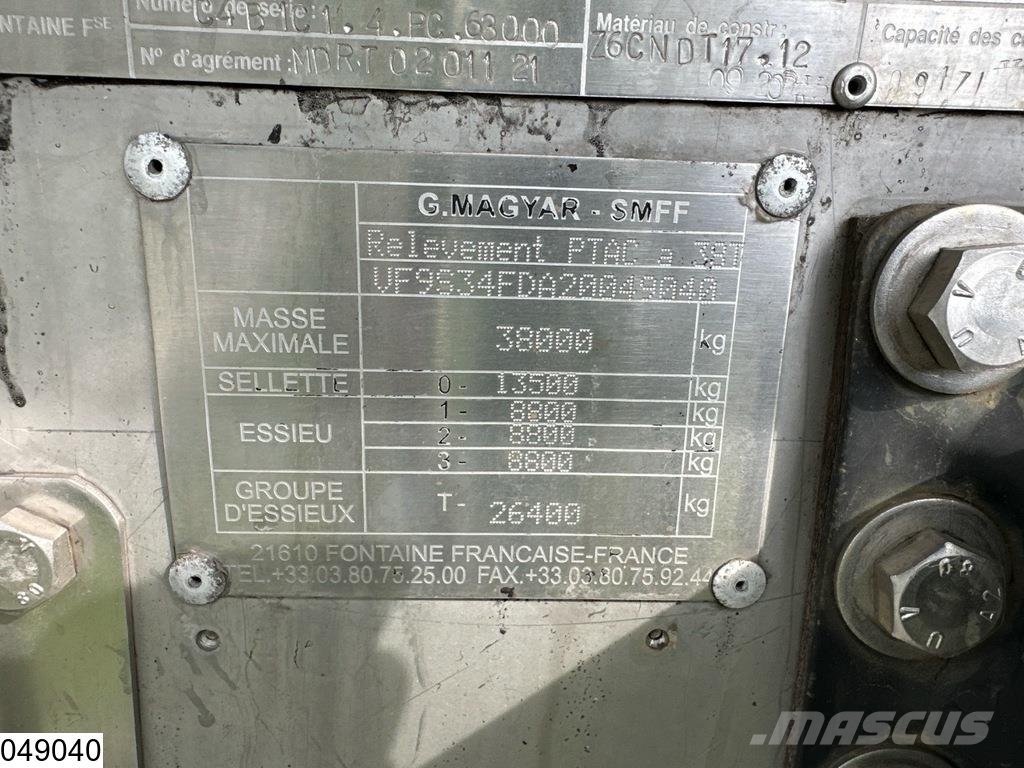 Magyar Chemie 26250 Liter, 1 Comp Semirremolques cisterna