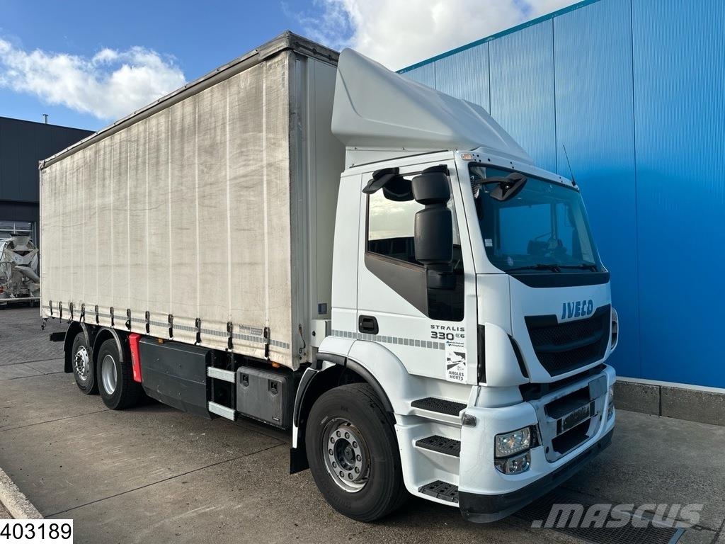 Iveco Stralis 330 CNG EURO 6, Retarder, CNG, Manual Camion à rideaux coulissants (PLSC)