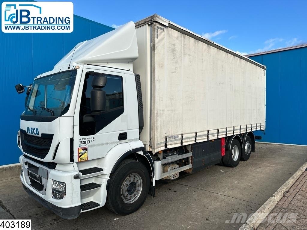 Iveco Stralis 330 CNG EURO 6, Retarder, CNG, Manual Camion à rideaux coulissants (PLSC)