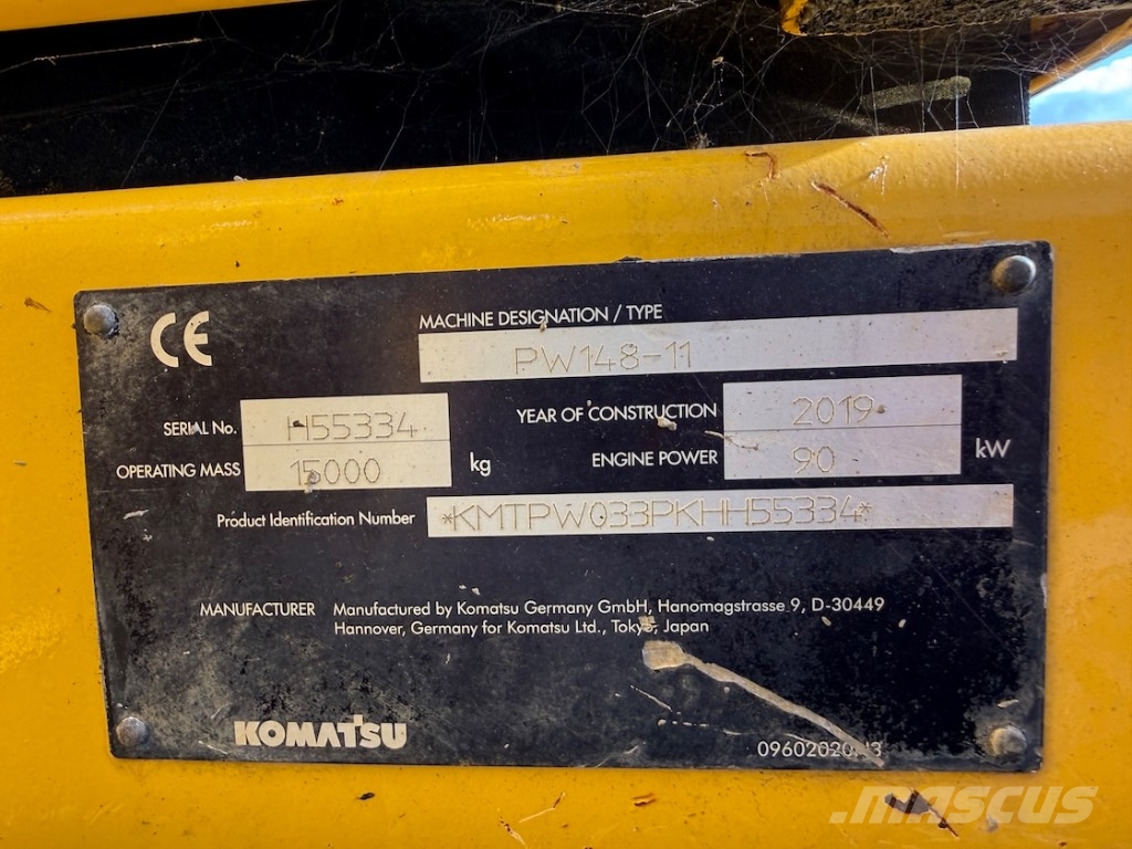 Komatsu PW 148-11 - PW148 - PW 140 - PW 160 Wielgraafmachines