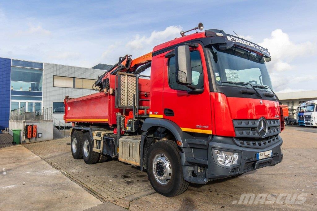 Mercedes-Benz AROCS 2640 BB+BIBENNE+PALFINGER 18T/m+3 EXT+RADIO+ Kipper