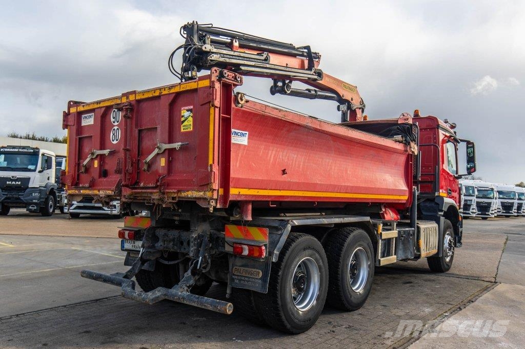 Mercedes-Benz AROCS 2640 BB+BIBENNE+PALFINGER 18T/m+3 EXT+RADIO+ Camiões basculantes