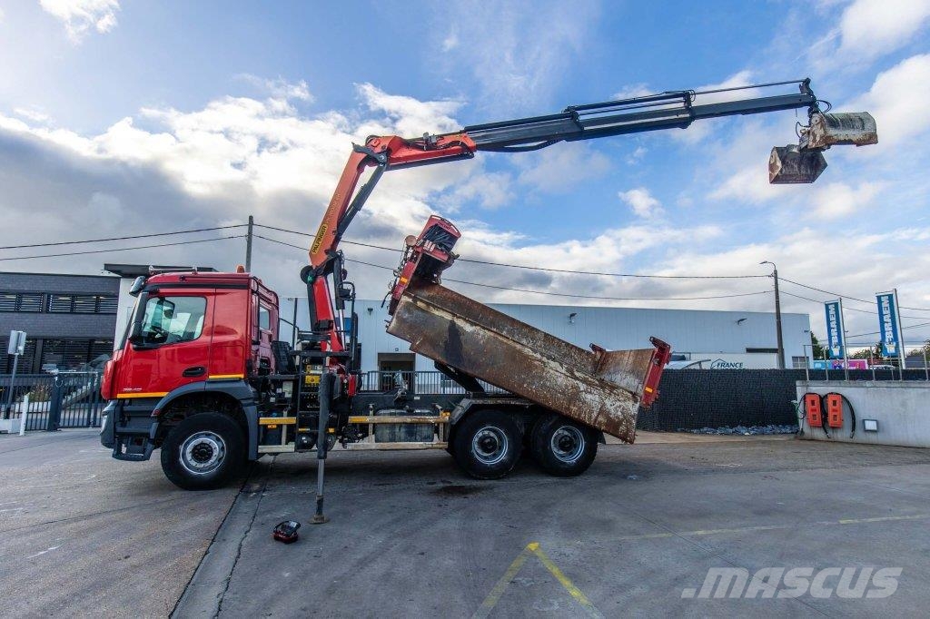 Mercedes-Benz AROCS 2640 BB+BIBENNE+PALFINGER 18T/m+3 EXT+RADIO+ Kipper