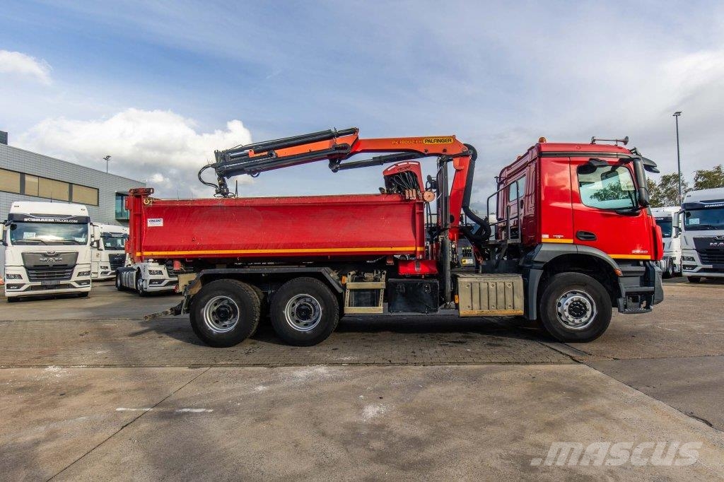 Mercedes-Benz AROCS 2640 BB+BIBENNE+PALFINGER 18T/m+3 EXT+RADIO+ Camiões basculantes