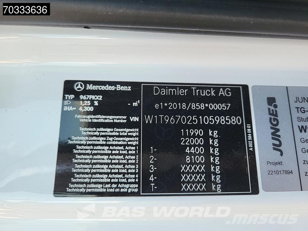 Mercedes-Benz Atego 1223 4X2 12t Automatic AC Euro 6 شاحنات ذات هيكل صندوقي