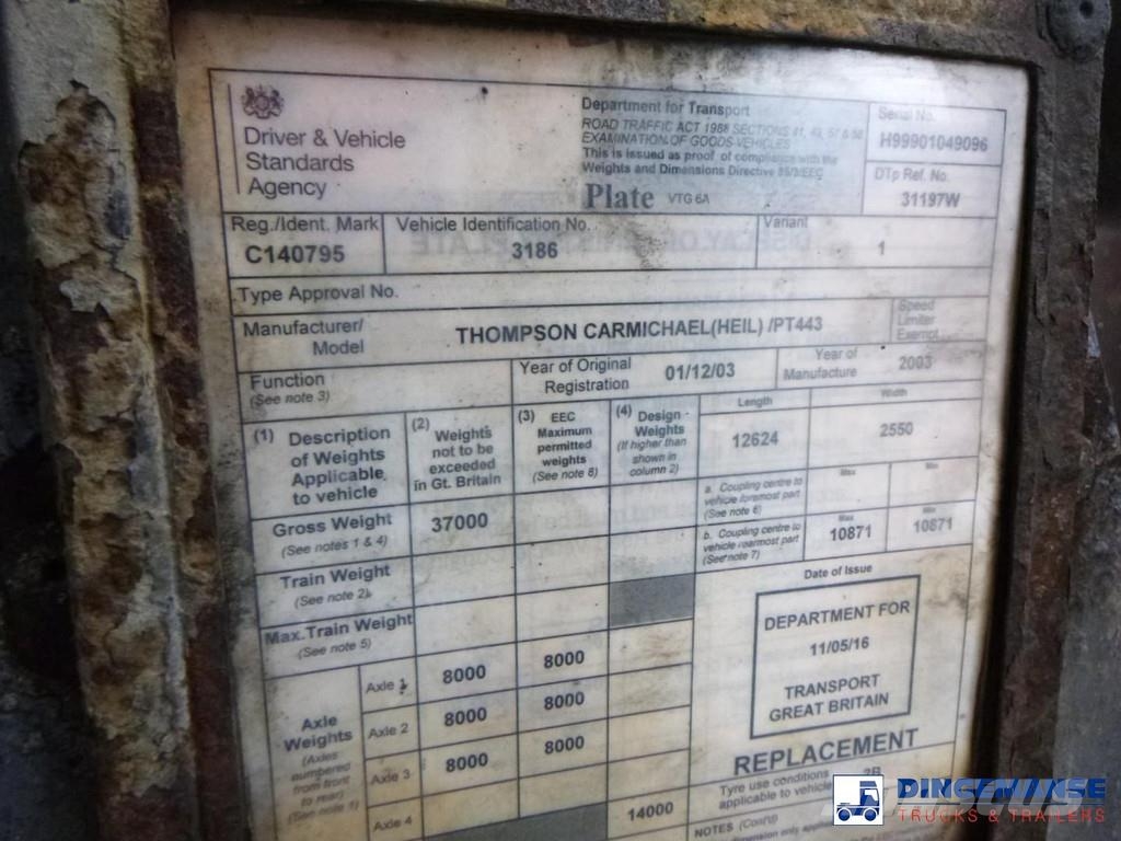 Heil / Thompson Heavy oil tank alu 34.2 m3 / 1 comp + p Semirremolques cisterna