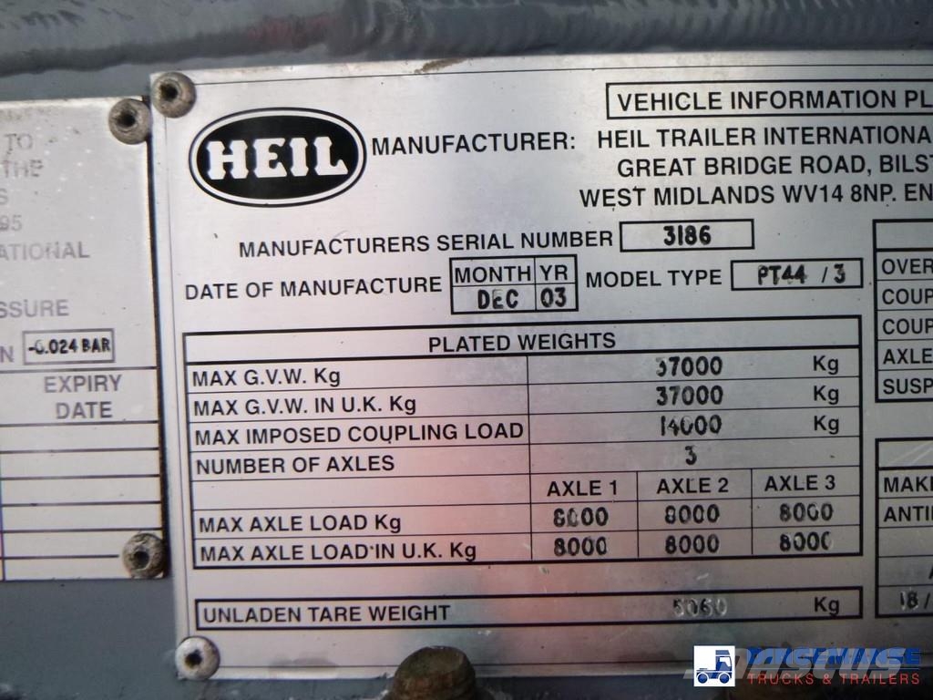 Heil / Thompson Heavy oil tank alu 34.2 m3 / 1 comp + p Semirremolques cisterna