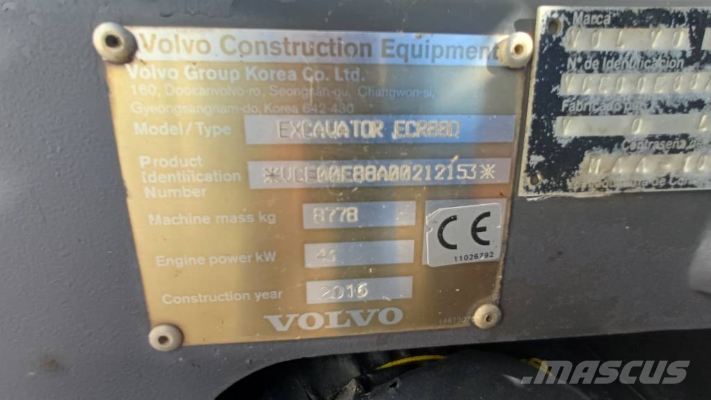 Volvo ECR 88 D Midigrävmaskiner 7t - 12t