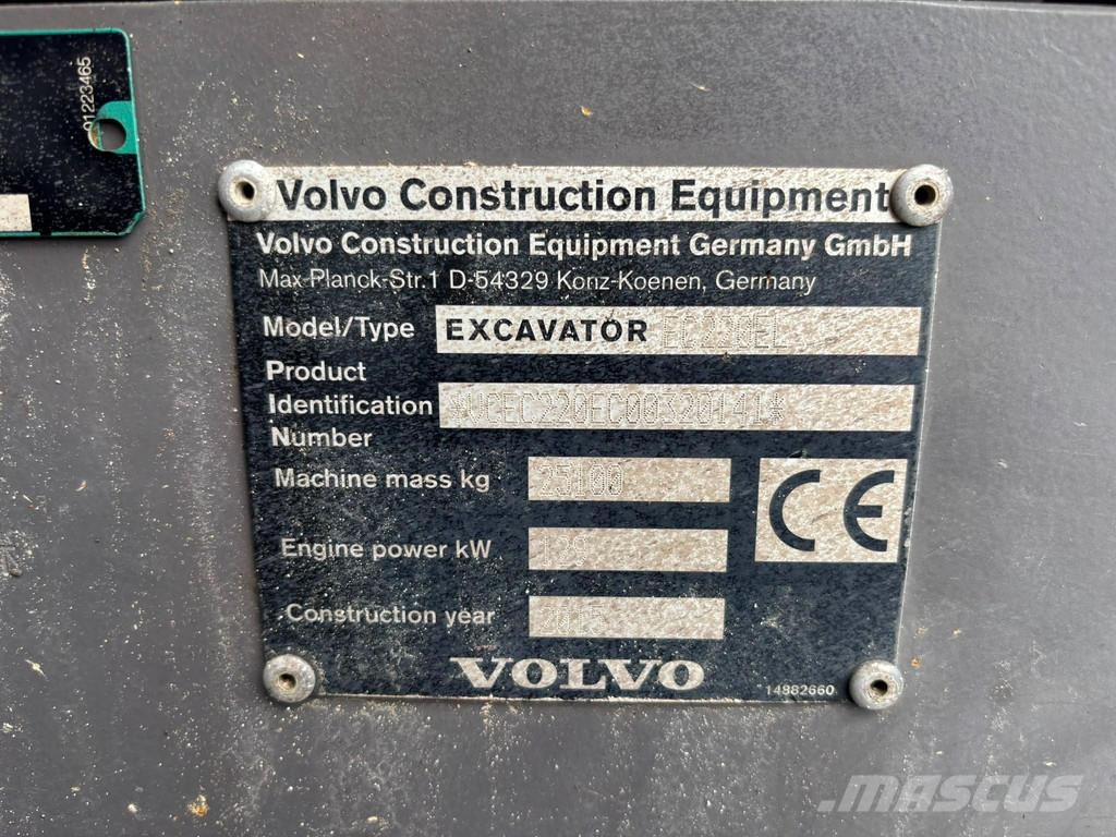 Volvo EC 220 EL 3D / CENTRAL LUBRICATION / AC / AUXILIAR Rupsgraafmachines