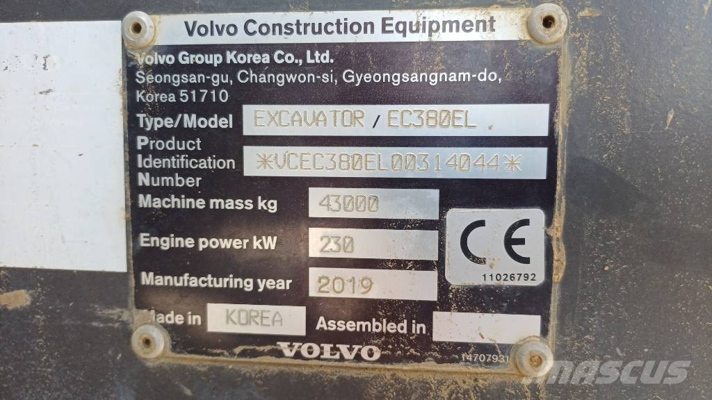 Volvo EC 380 EL  PRECIO A CONSULTAR حفارات زحافة