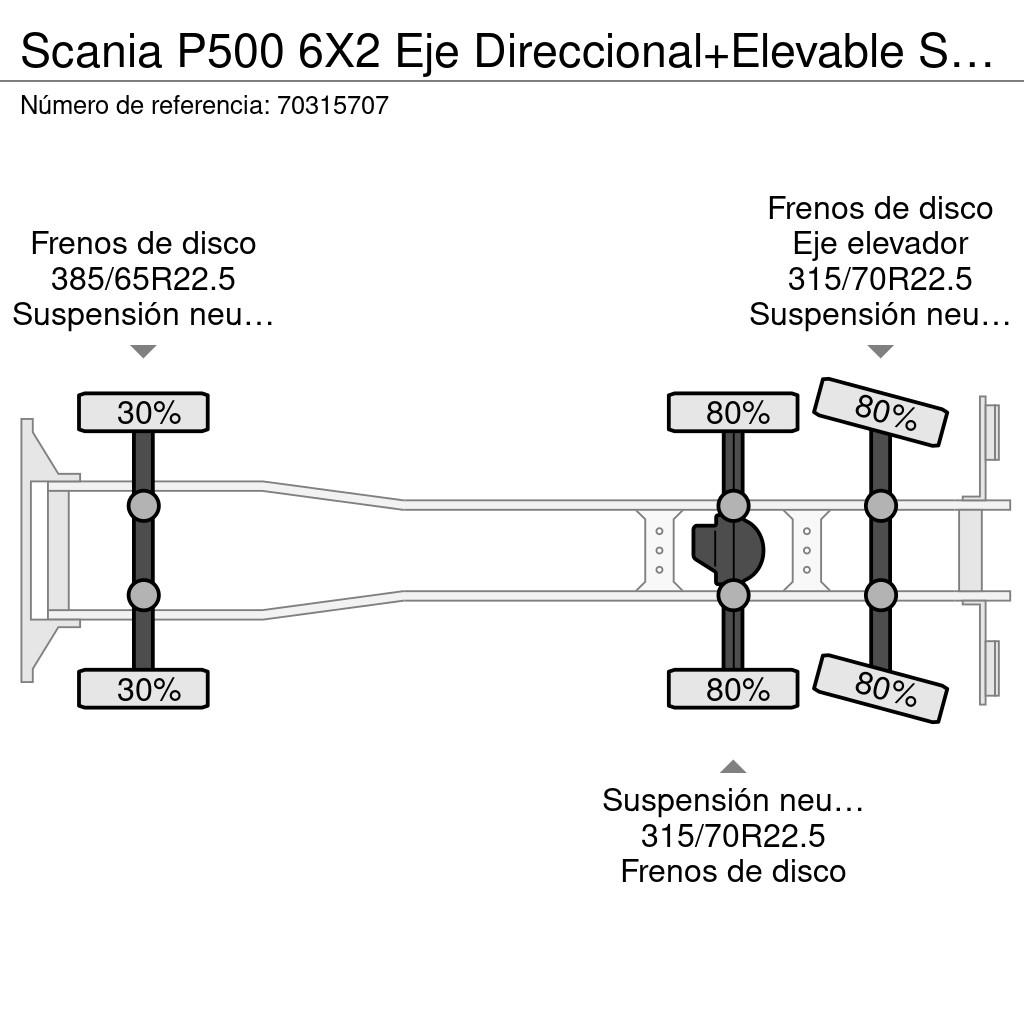 Scania P500 6X2 Eje Direccional+Elevable Suspensión Neumá Контейнеровози