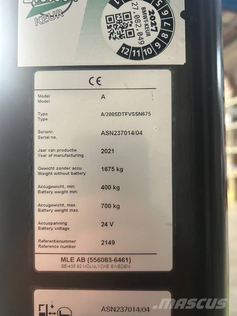 UniCarriers 200SDTFVS675AJN Apiladoras eléctricos