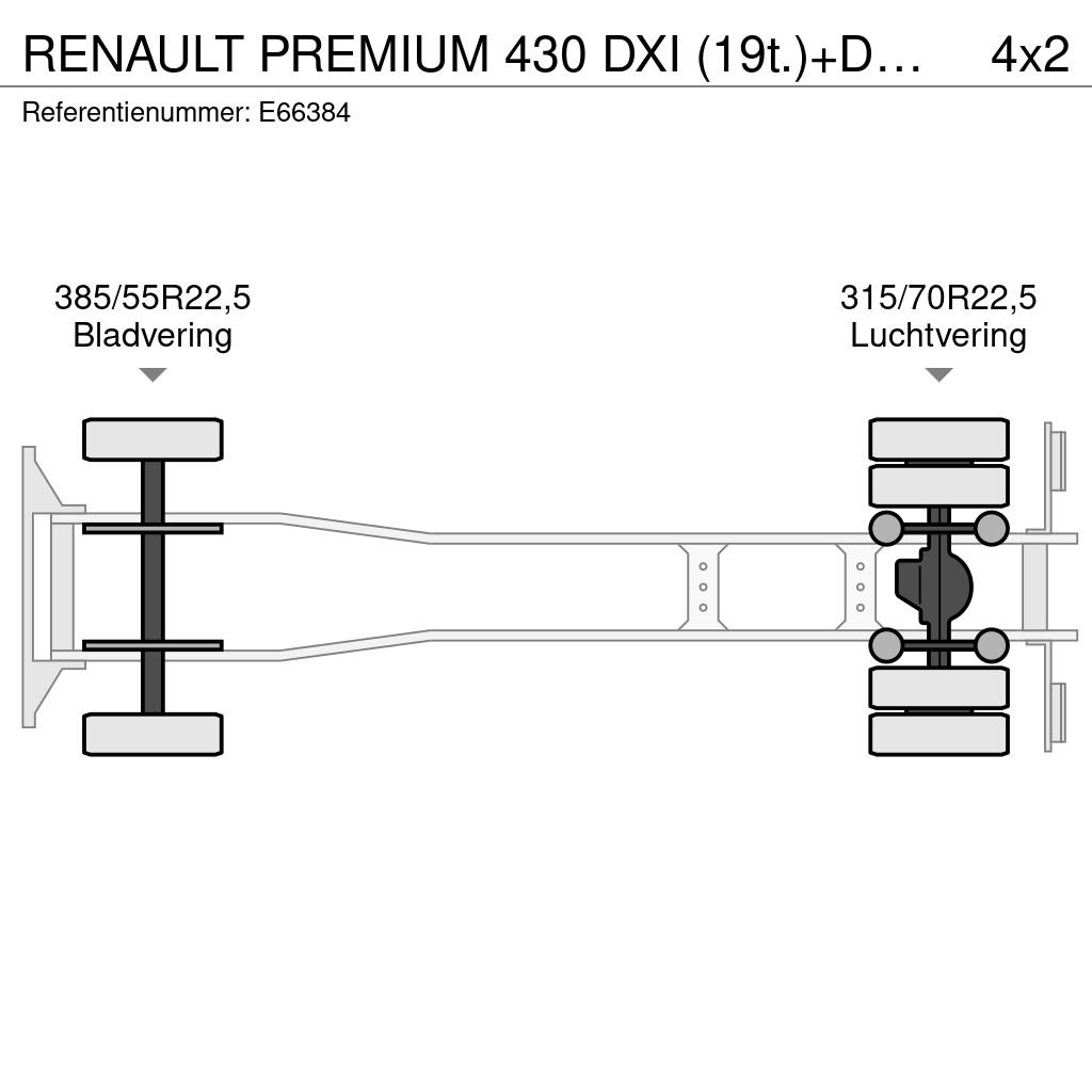 Renault PREMIUM 430 DXI (19t.)+Dhollandia 3T. Camión con caja abierta