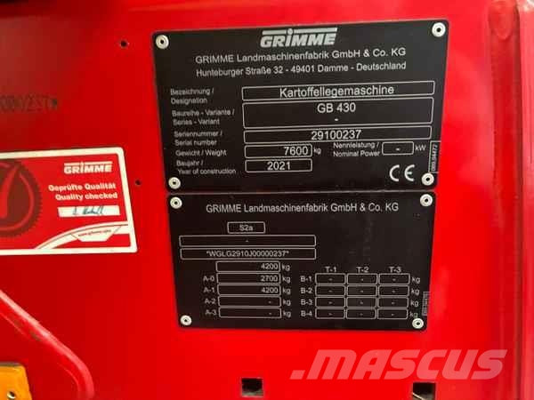 Grimme GB 430 Ostale poljoprivredne mašine