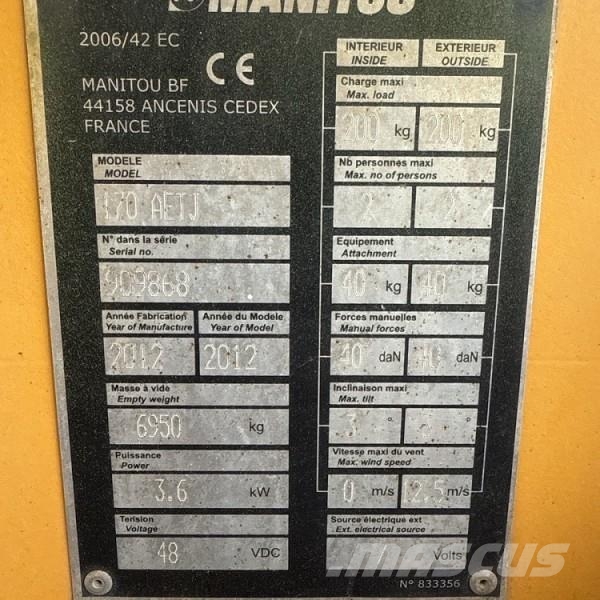 Manitou 170AETJ Knikarmhoogwerkers