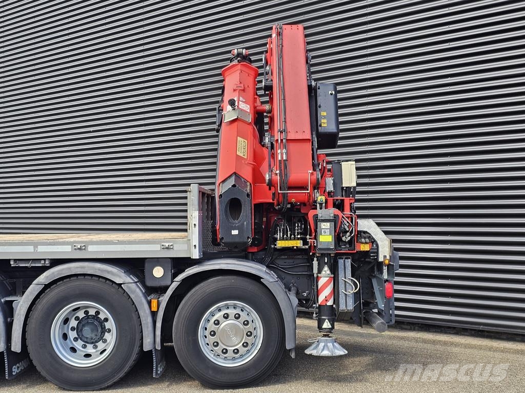 Scania G450 8x4 / RETARDER / FASSI F660 CRANE / KRAN / GR Vlakke laadvloer met kraan