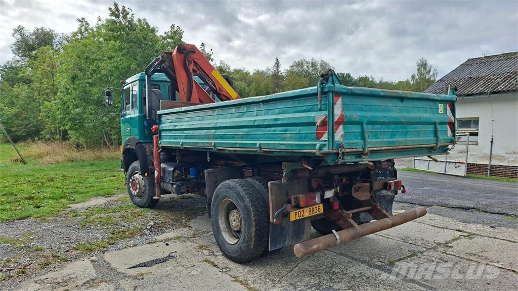 Iveco MAGIRUS 170-23 4X4 + HR PALFINGER PK 8000 A شاحنات قلابة