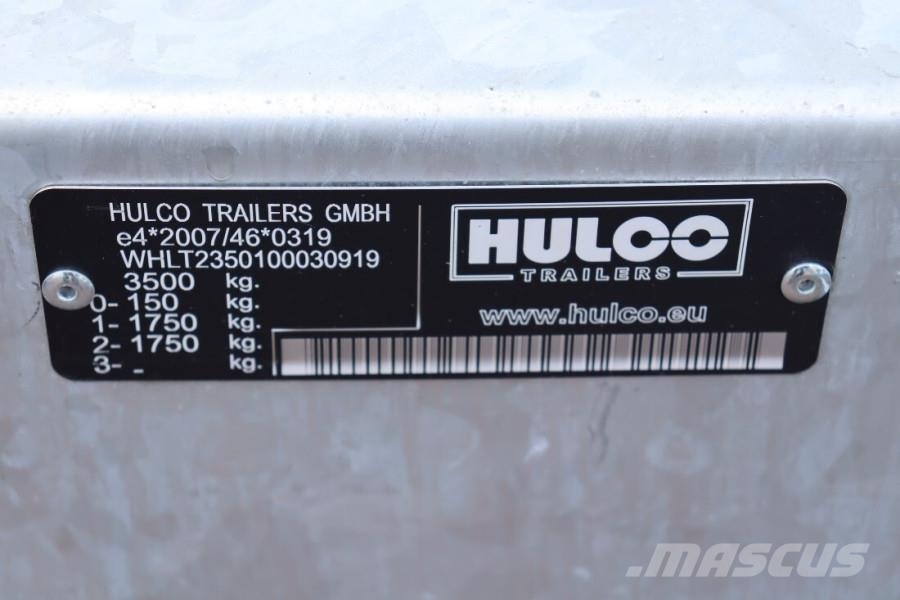 Hulco Terrax-2 3500kg 2 Axel Trailer, 2.770 kg Capacity, Aanhangwagens