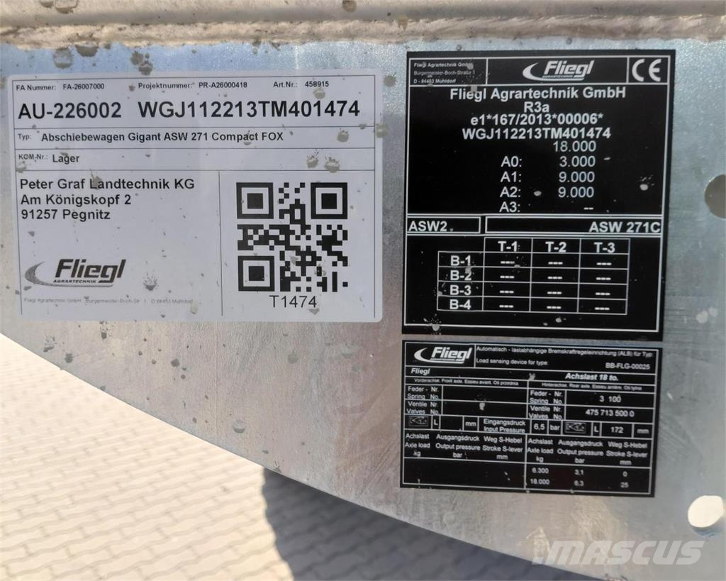 Fliegl ASW 271 Compact FOX Druge prikolice