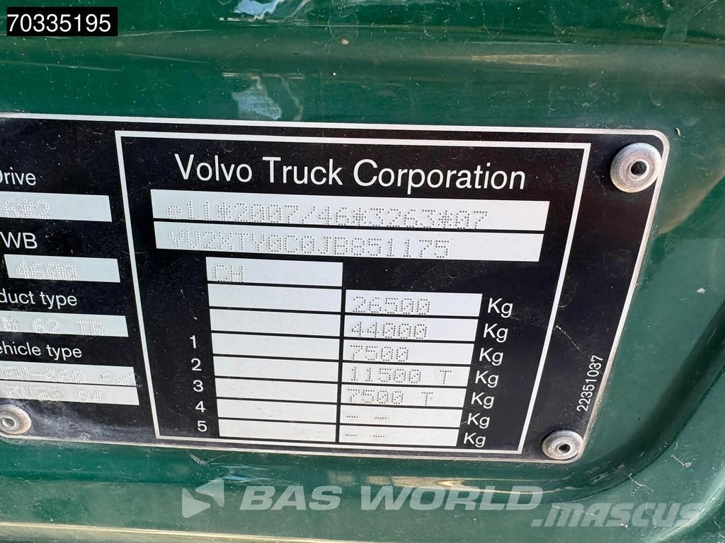 Volvo FM 460 6X2 700cm platform Lift+steering axle Retar شاحنات مسطحة/مفصلية الجوانب