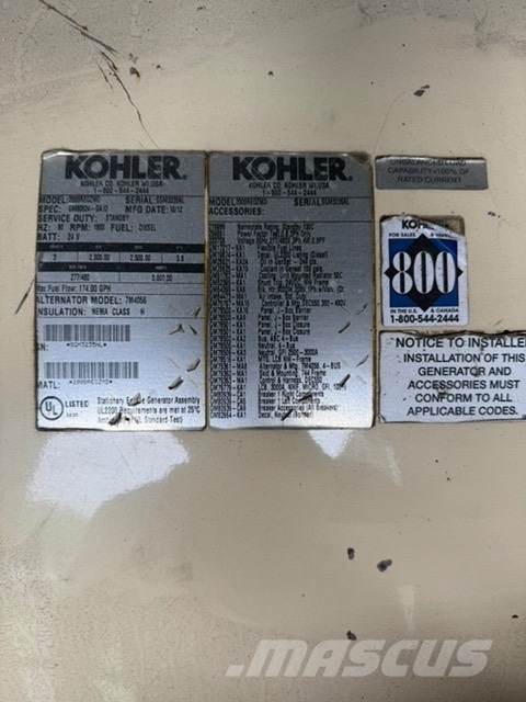 Kohler 2000REOZMD Diesel generatoren