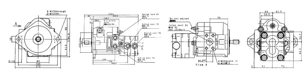 Kubota KX15 KX17 PVD-00B-14P NACHI Hydraulic main pump 液压