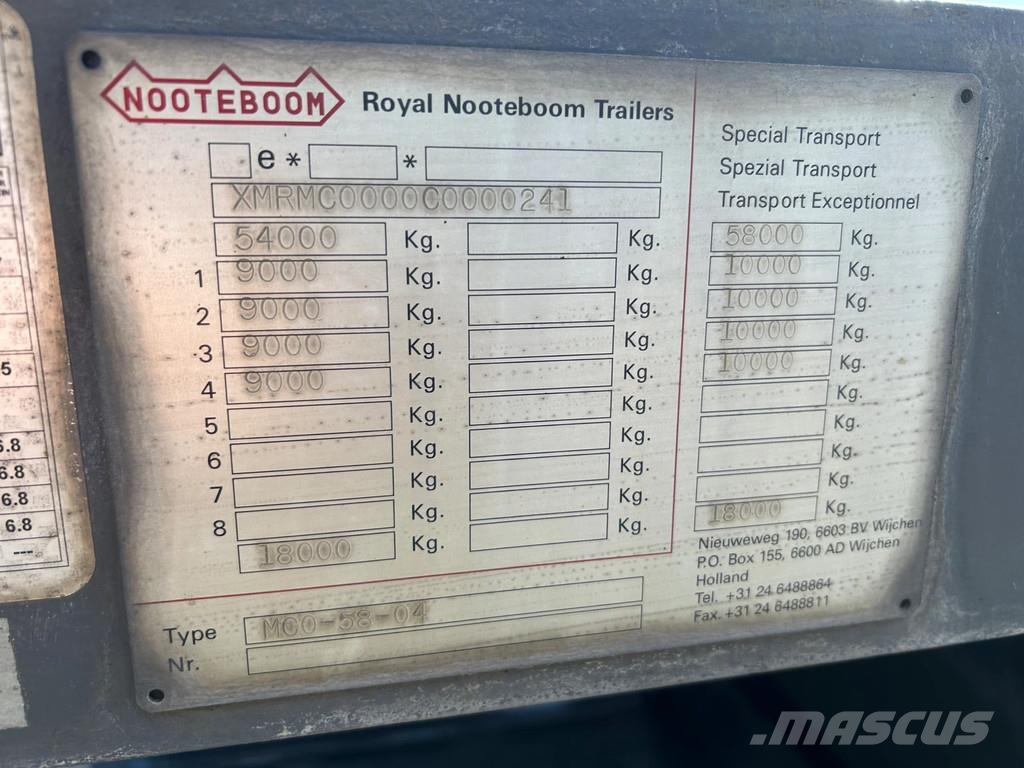Nooteboom MCO-58-04 HEAVY LOAD TRAILER 58.000 kg | HYDROLIC Diepladers
