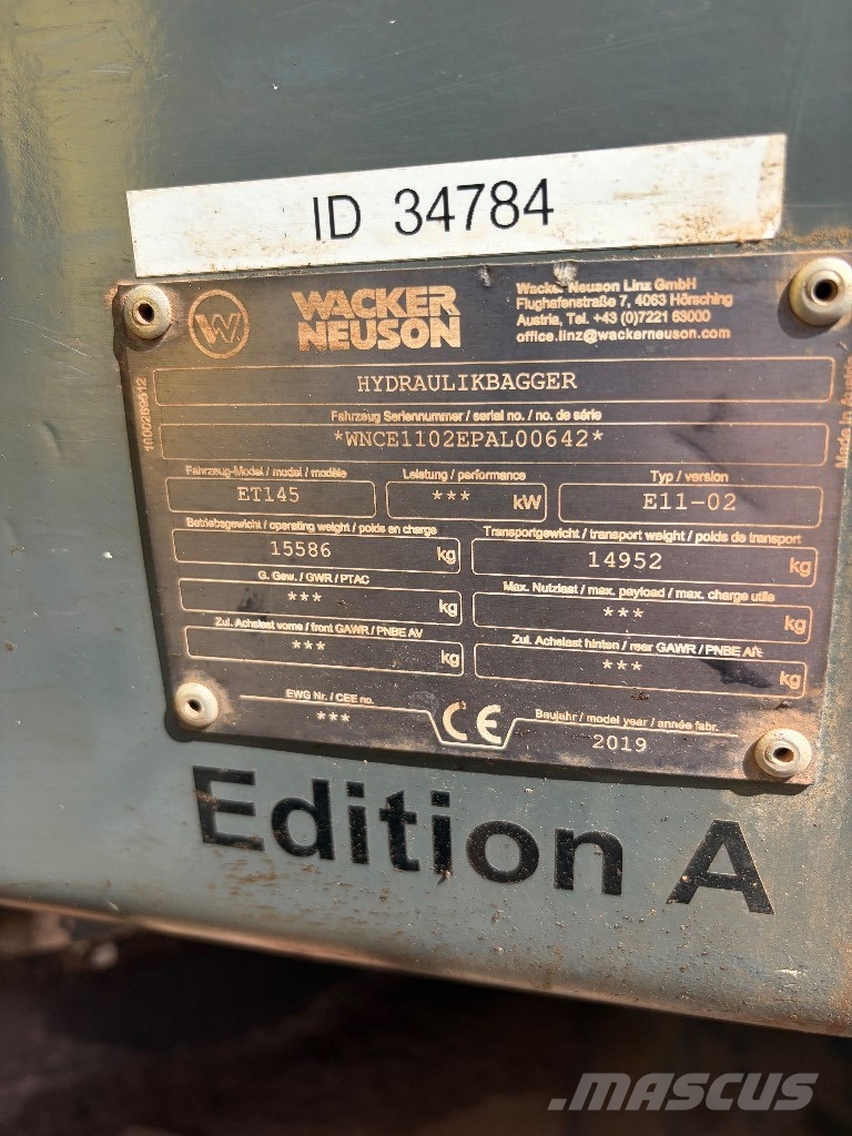 Wacker Neuson ET 145 Excavadoras sobre orugas