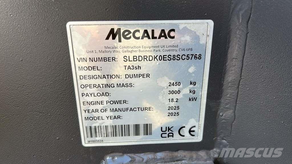 Mecalac TA3SH عربات نقل قلابة للمواقع