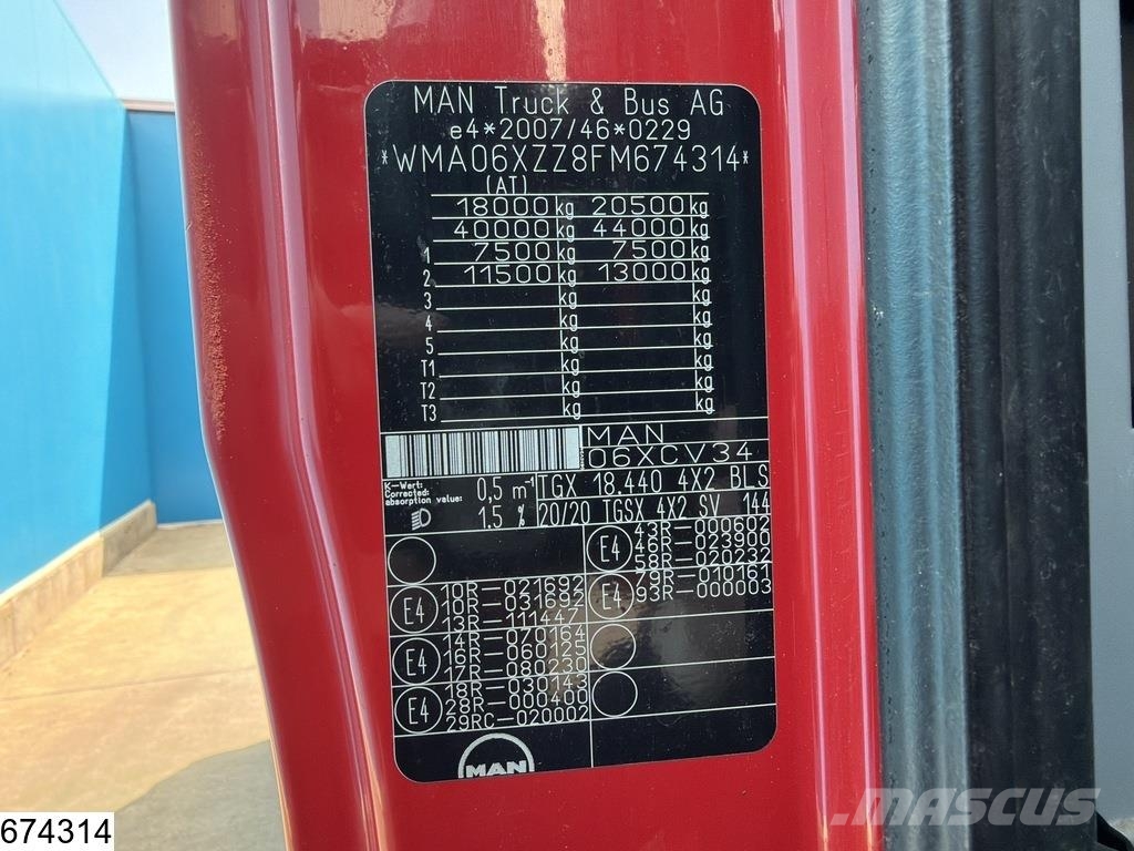 MAN TGX 18 440 EURO 6, Retarder, Standairco, ACC 曳引機組件