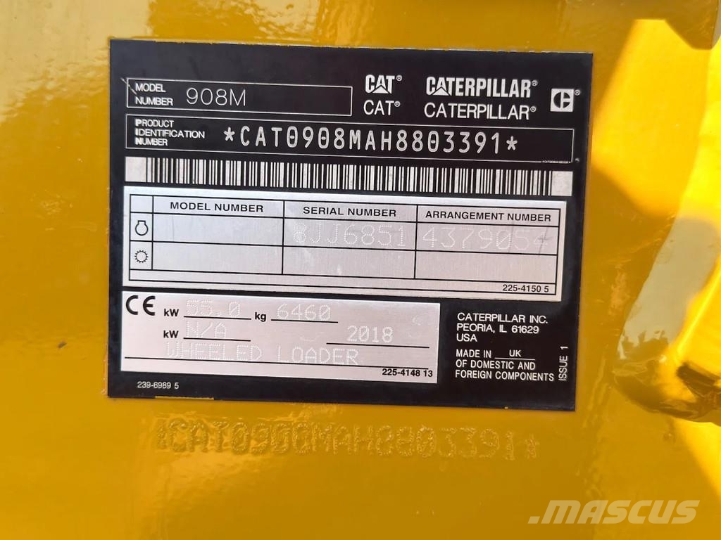 CAT 908M - Quick Coupler / Automatic Greasing / Forks 轮式装载机